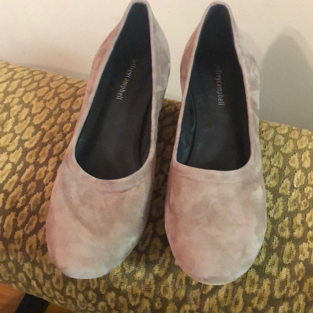 Jeffrey Campbell size 9 taupe Bitsie block heel